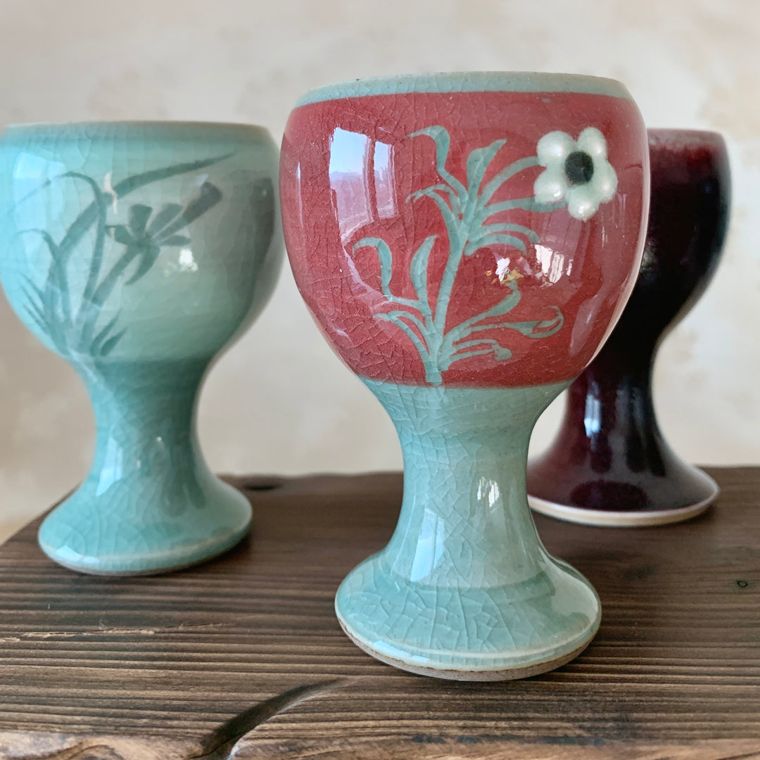 Celadon Set of Five Cups for Alcohol (청자 5인 술잔 세트)