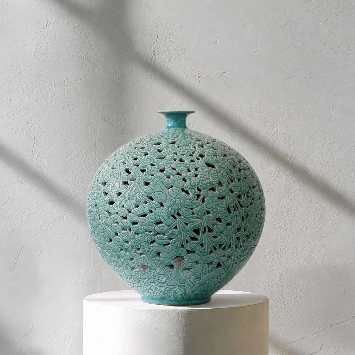 Celadon Double-Walled Openwork Vessel: Longevity Motif – ArtinKo
