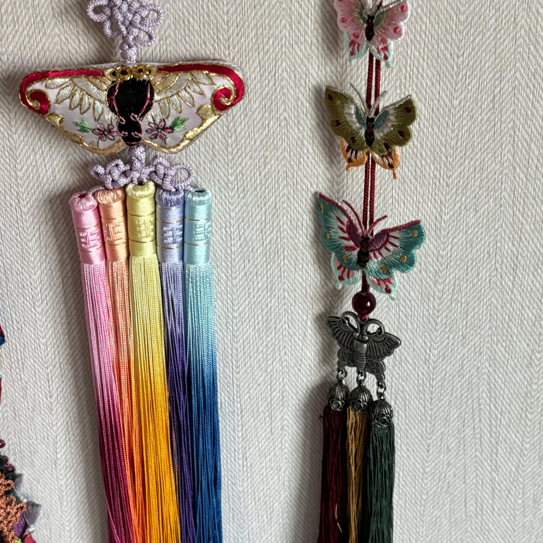 Gombangdae Wall Hanging: Curated Norigae Ornament Display