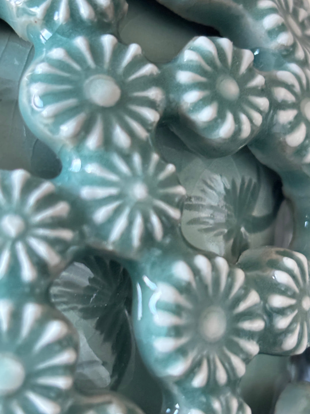 Celadon Vase: Double-Walled Openwork with Chrysanthemum and Crane-Plum Blossom Motifs