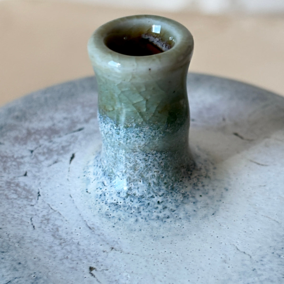 Korean Double-Glazed Celadon Vase Set: by Master Artisan