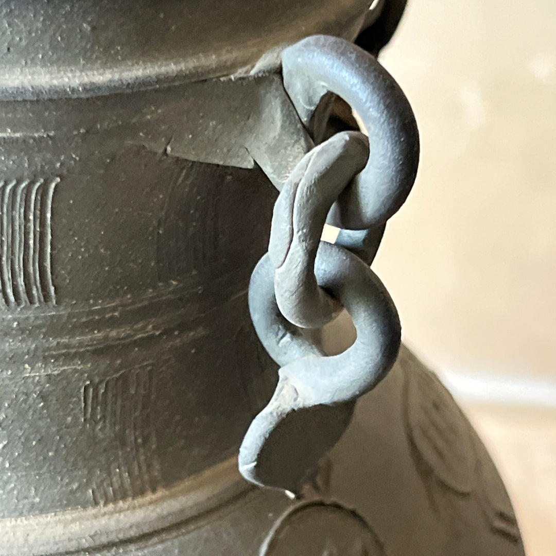 Silla Earthenware Long-Necked Jar: Horse Motif with Ring Ornaments