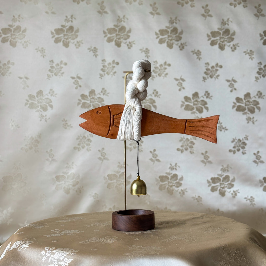 Wooden Dried Pollock Bell Ornament – An Auspicious Symbol of Prosperity