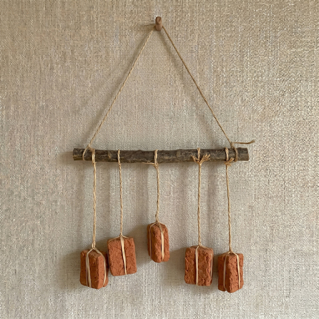 Ceramic Folk Wall Hanging Set: Traditional Symbolic Objects