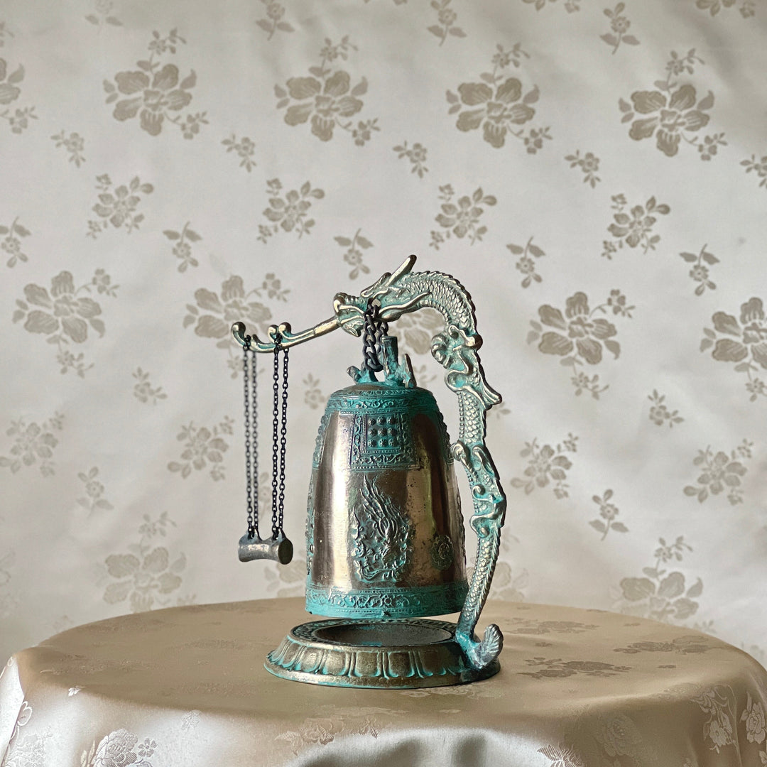 Miniature Light Brass Bell: Inspired by the Bell of King Seongdeok, Medium-Scale