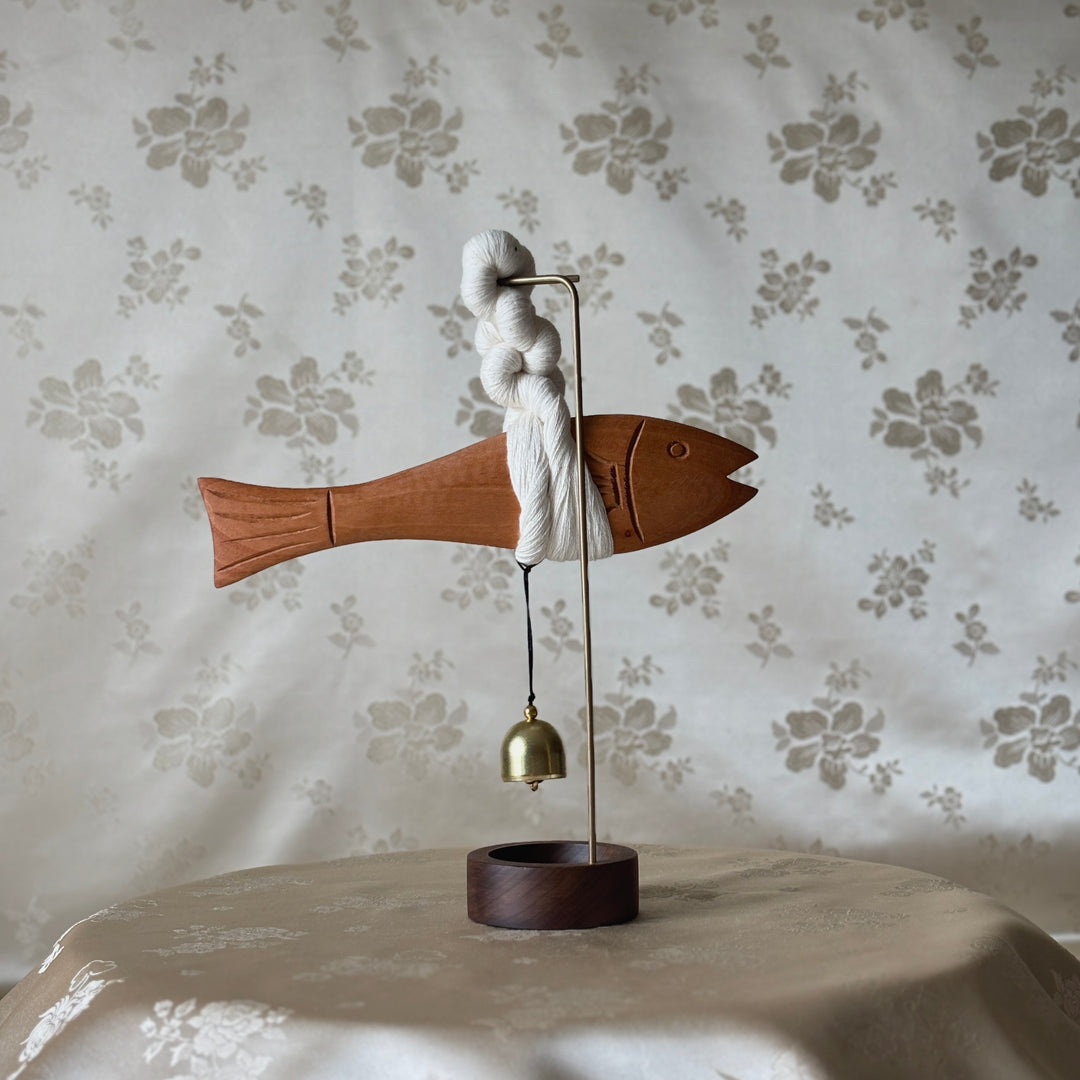 Wooden Dried Pollock Bell Ornament – An Auspicious Symbol of Prosperity