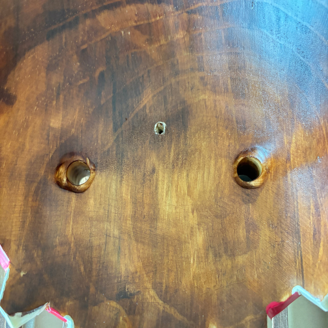 Wooden Wall Mask: Grand-Scale Maltuki Comic Servant Character from Traditional Mask Dance