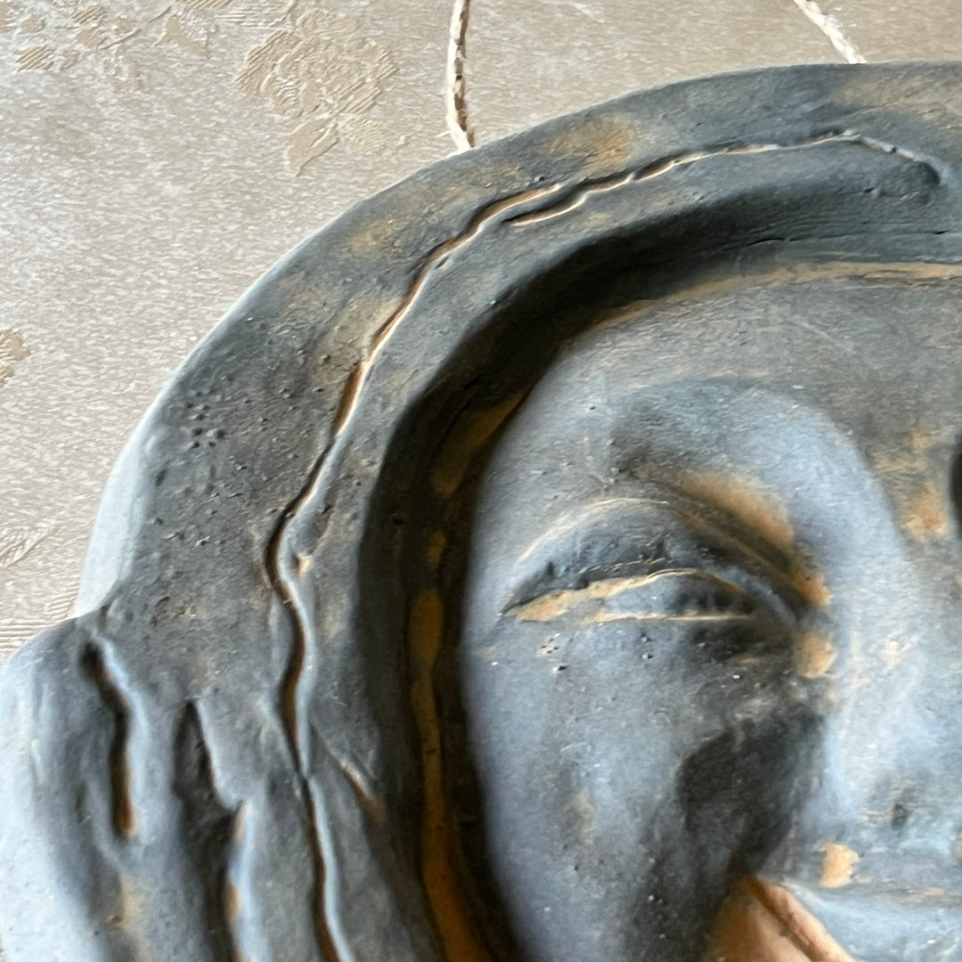 Silla Earthenware Roof-End Tile (Sumaksae): Smiling Human Face Motif
