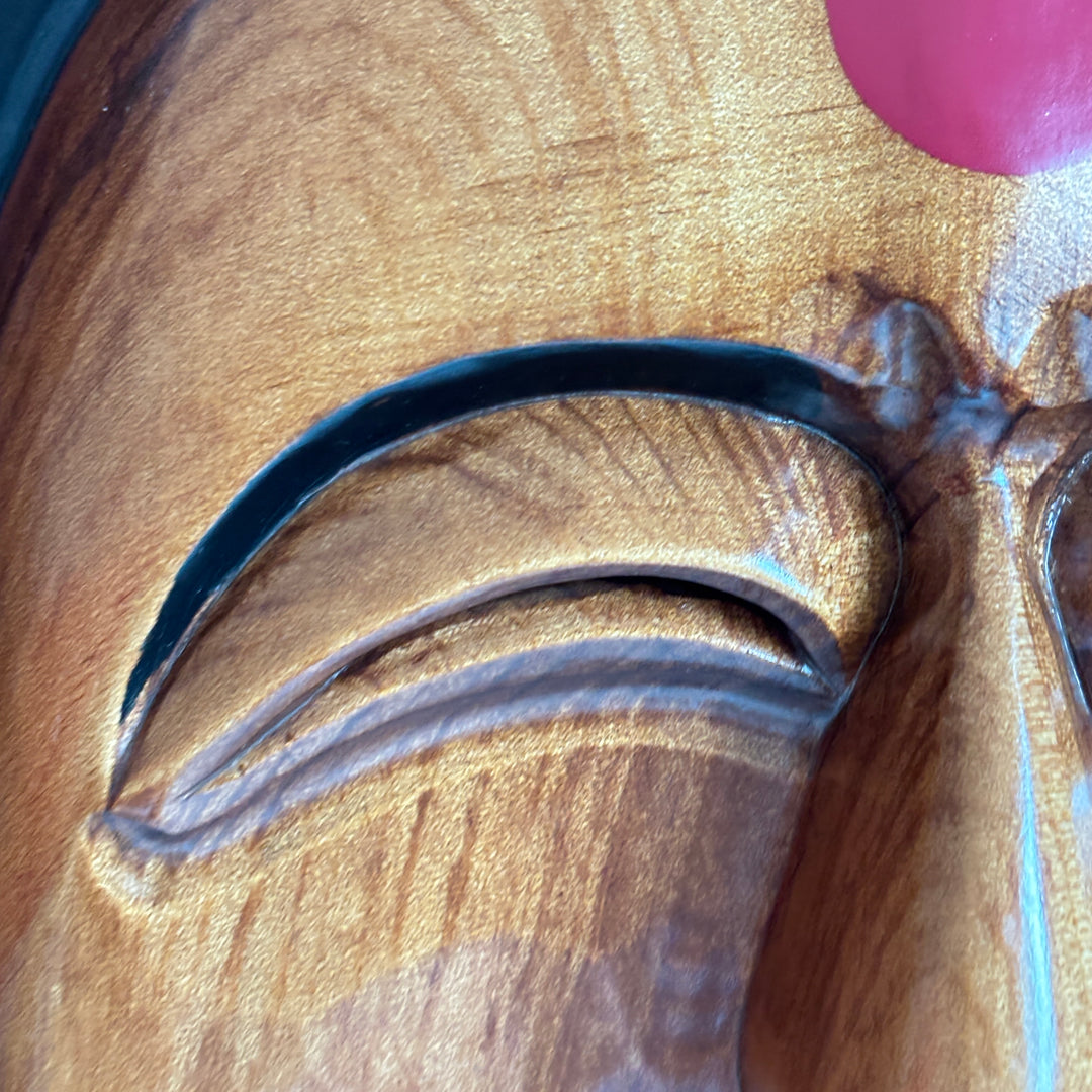 Wooden Hahoe Mask Set: Grand-Scale Nobleman and Bu-Ne Character for Wall Decor