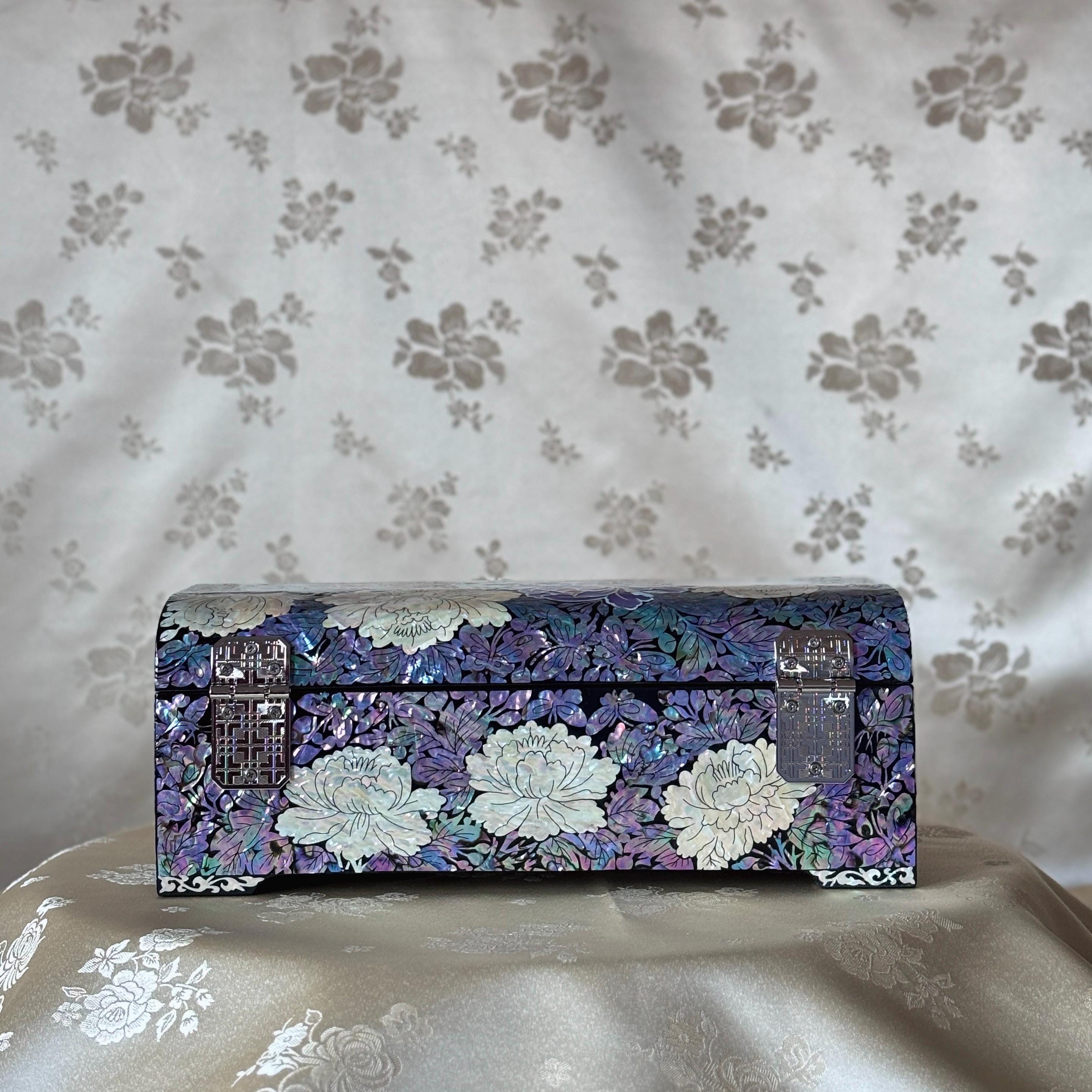 peony Her Eyes, Hotel Story BOX 01〜05 Mother of Pearl Jewelry Box: Peony Garden in Shellwork – ArtinKo