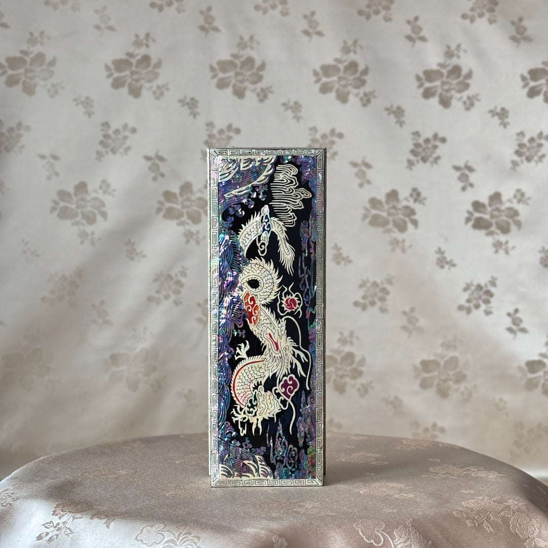 Mother of Pearl Stationery Box: Imperial Dragon Motif