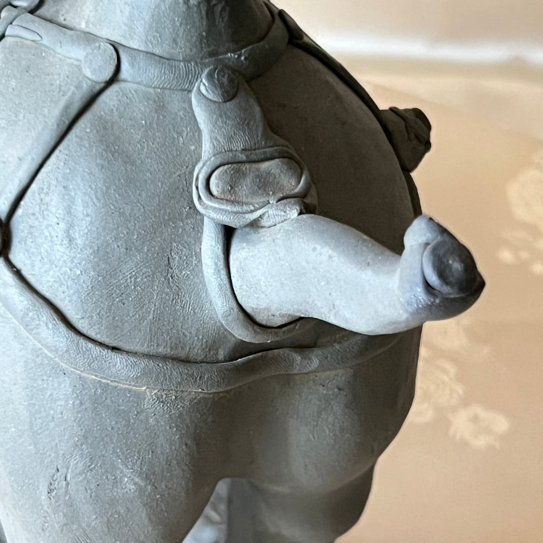 Silla Earthenware: Paired Horse-and-Rider Vessels with Master and Attendant Figures