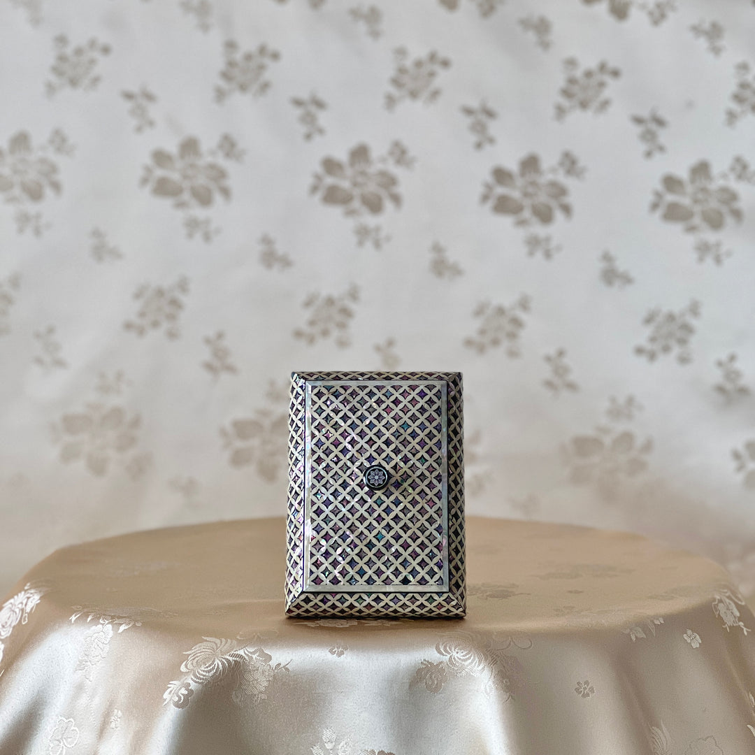 Mother of Pearl Jewelry or Business Card Box with Chilbo Pattern (자개 칠보문 명함 보관함)