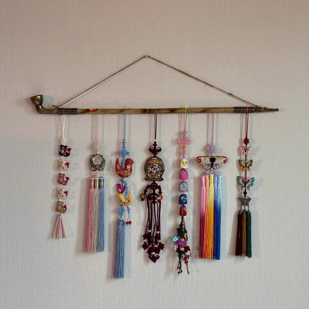 Gombangdae Wall Hanging: Curated Norigae Ornament Display