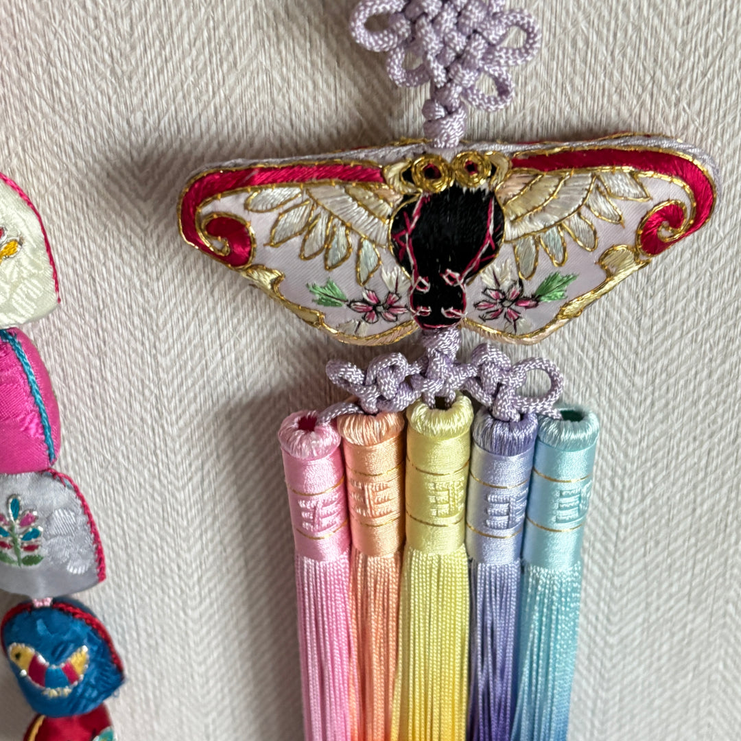 Gombangdae Wall Hanging: Curated Norigae Ornament Display