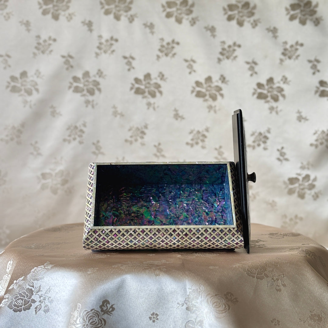 Mother-of-Pearl Jewelry Lidded Box: Chilbo Motif