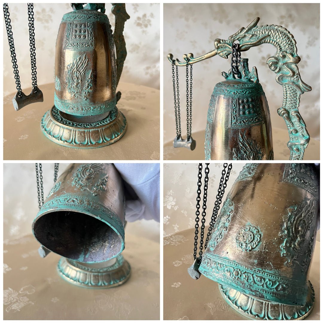 Miniature Light Brass Bell: Inspired by the Bell of King Seongdeok, Medium-Scale