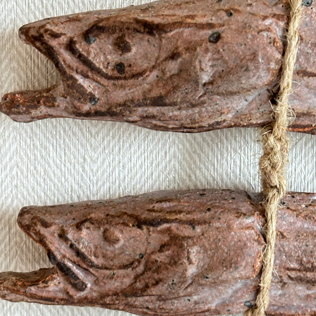 Ceramic Bugeo (Dried Pollock) Wall Hanging: Coin Charm for Prosperity