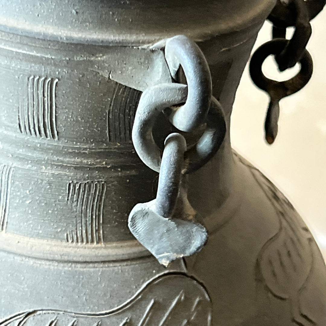 Silla Earthenware Long-Necked Jar: Horse Motif with Ring Ornaments