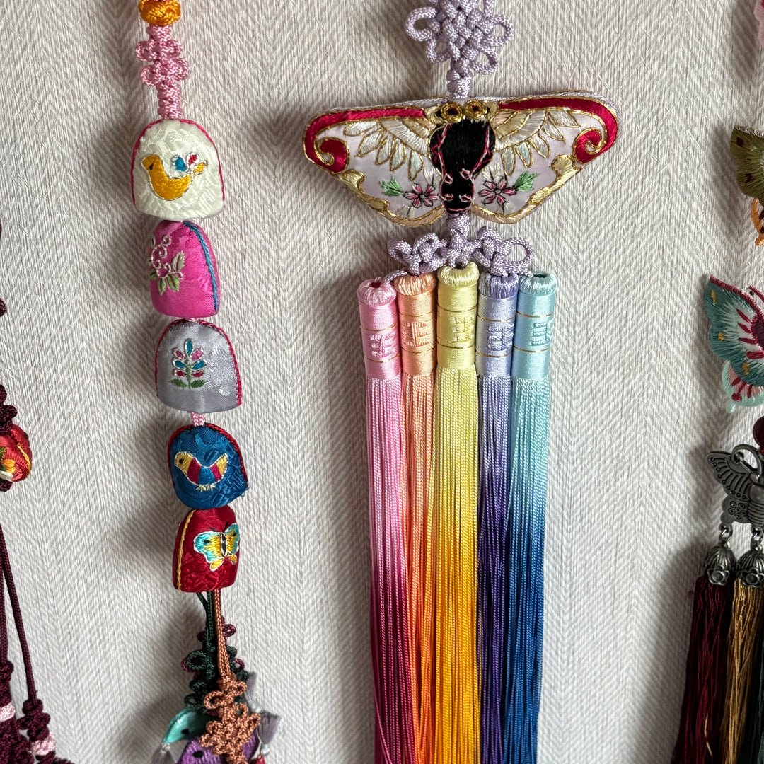 Gombangdae Wall Hanging: Curated Norigae Ornament Display