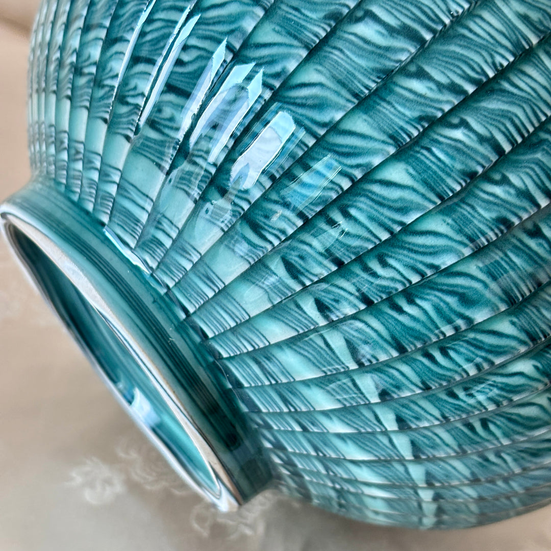 Celadon Vase (Ho): Yeollimun Mixed-Clay Technique by Master Artisan