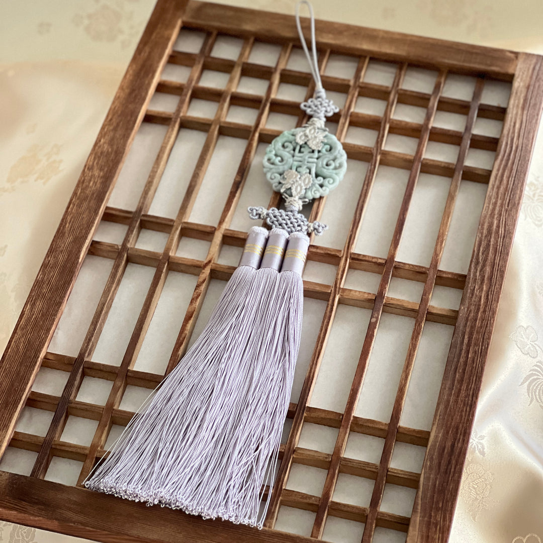 Jade Tessel Accessory and Ornament for Luck Including Frame Option (손수 옥 노리개)
