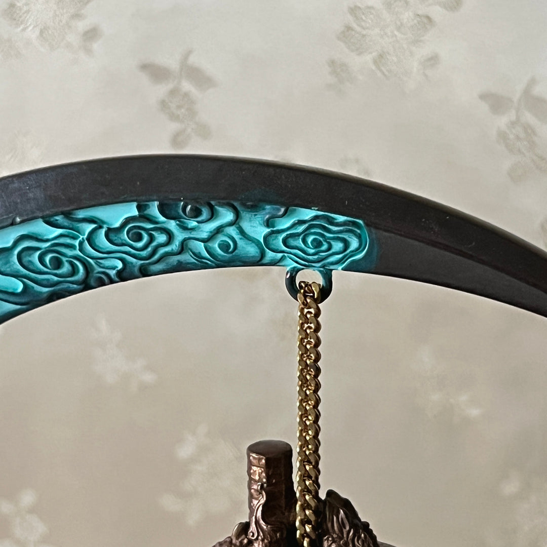 Bronze Bell on Crescent Moon Stand: Cheongwol Bell, Sacred Bell of King Seongdeok Motif