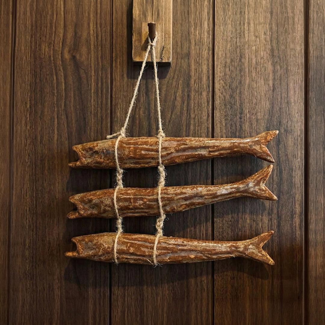 Ceramic Bugeo (Dried Pollock) Wall Hanging: Traditional Symbol of Prosperity