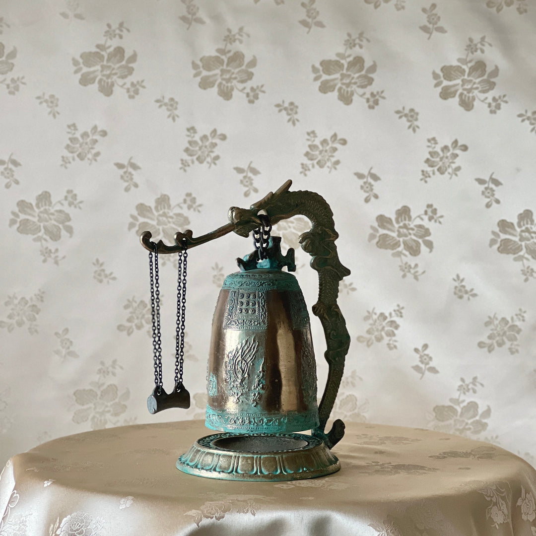 Miniature Light Brass Bell: Inspired by the Bell of King Seongdeok, Medium-Scale