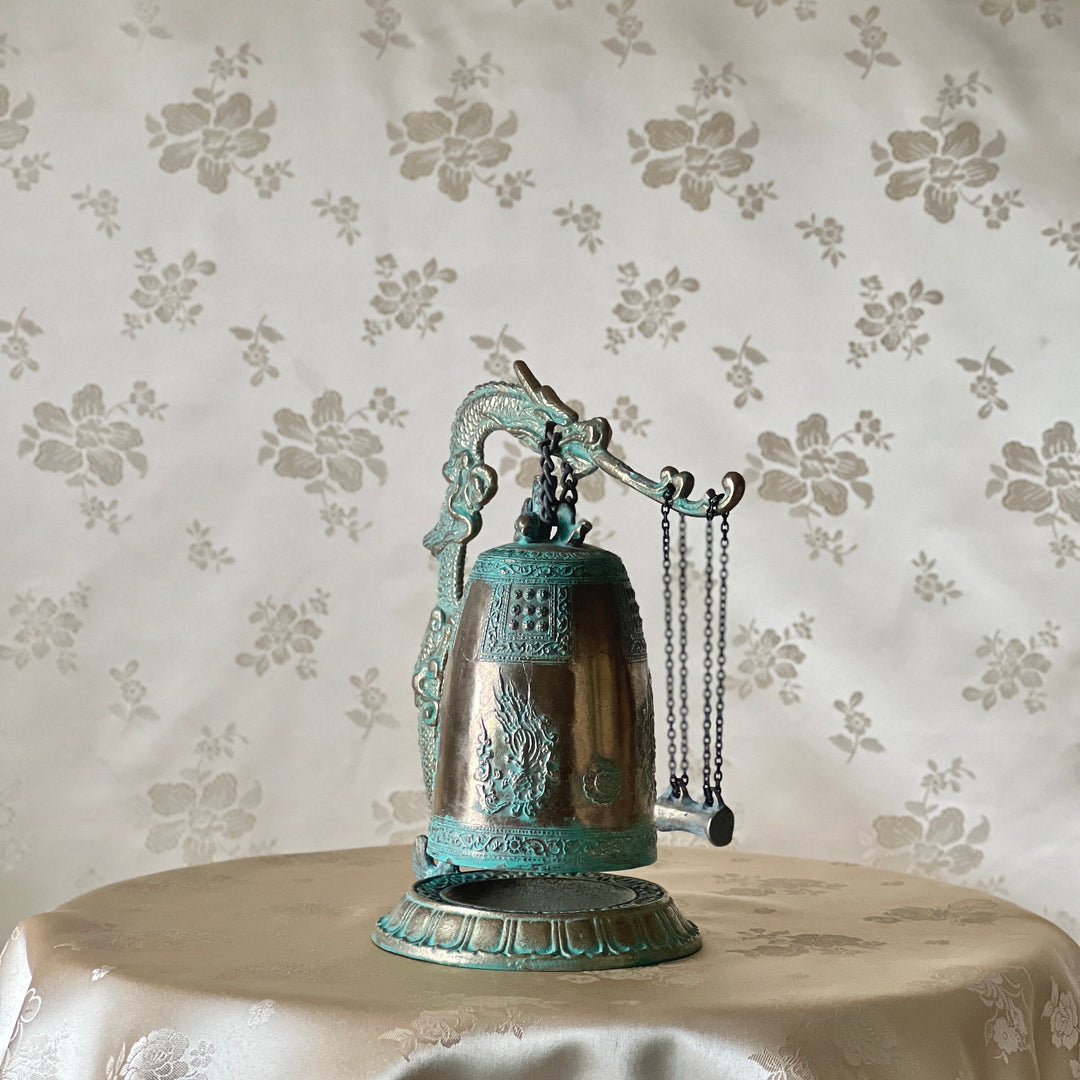 Miniature Light Brass Bell: Inspired by the Bell of King Seongdeok, Medium-Scale