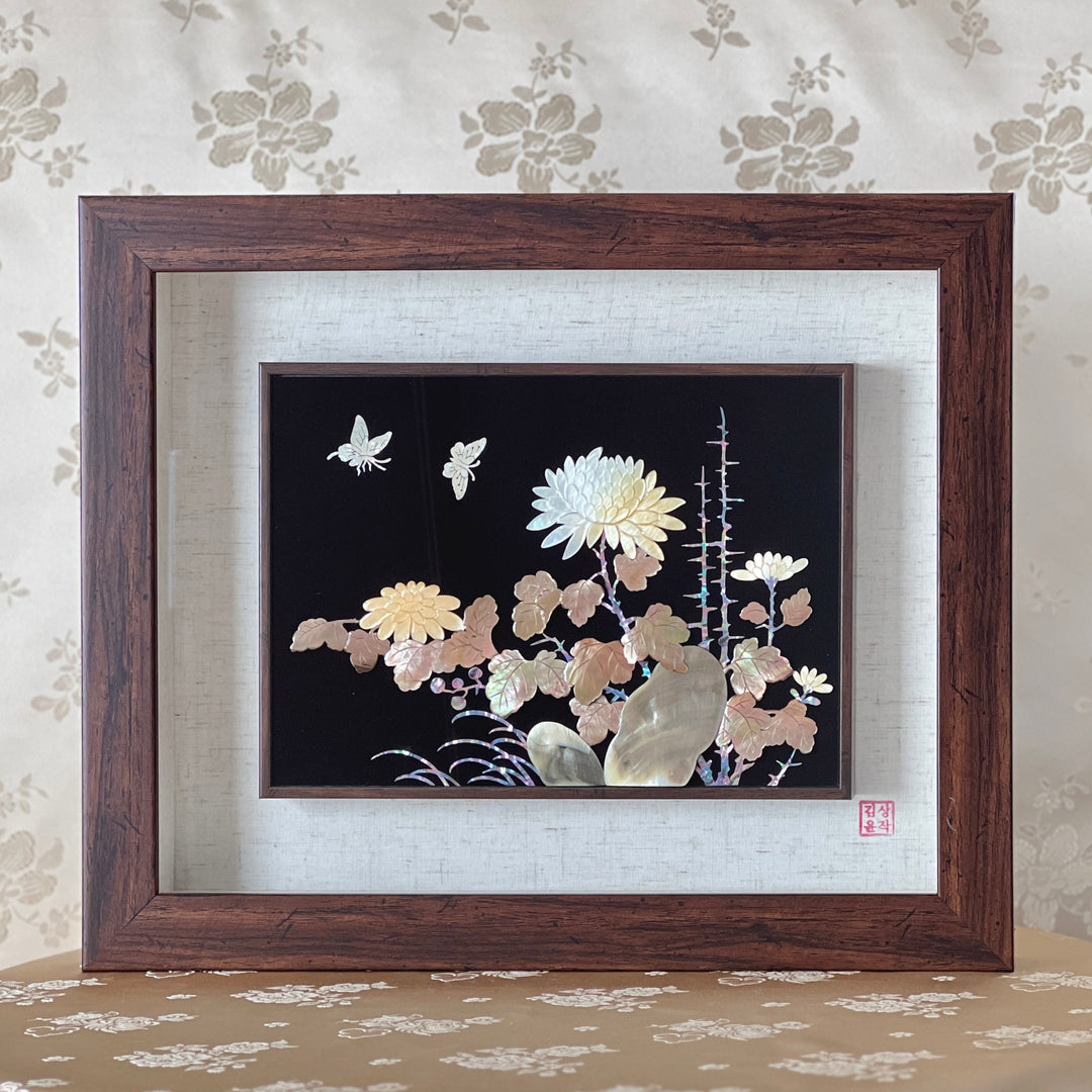 Mother-of-Pearl Art Panel Set: Whole-Shell Details, Horizontal Format