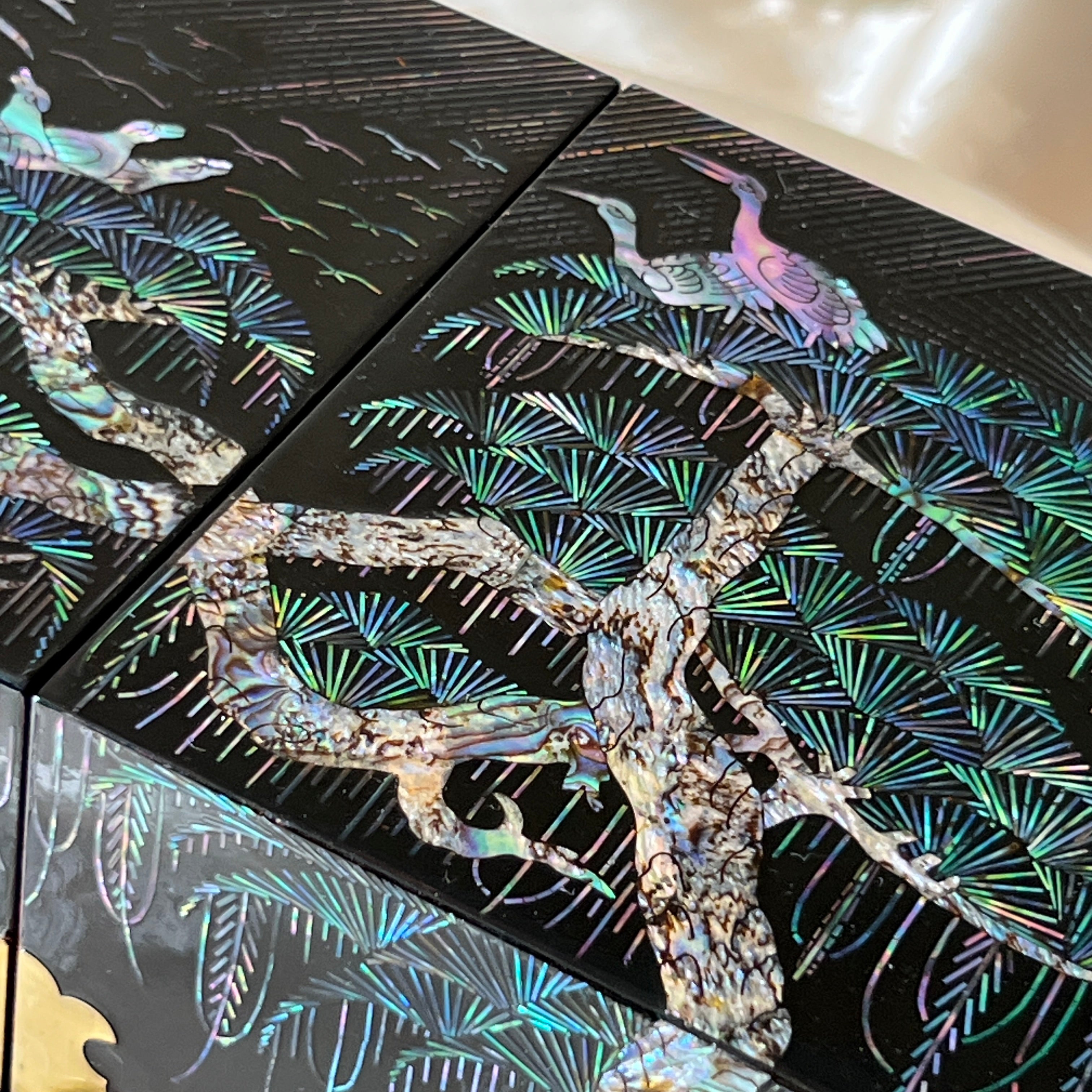 Mother-of-Pearl Jewelry Chest Pair: Pine and Crane Motif – ArtinKo