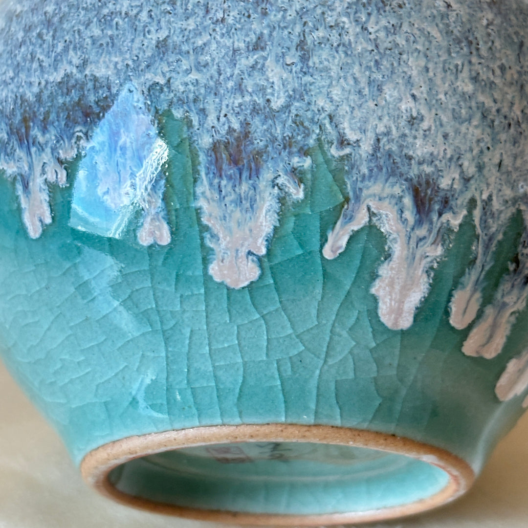Korean Double-Glazed Celadon Vase Set: by Master Artisan