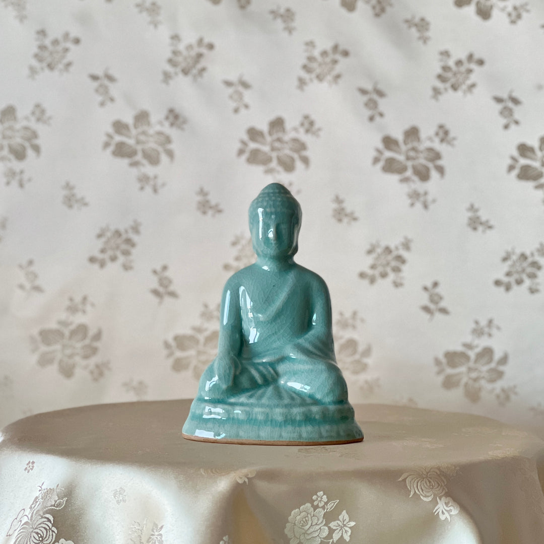 Celadon Statue of Buddha in Lotus Position (청자 가부좌 부처상)