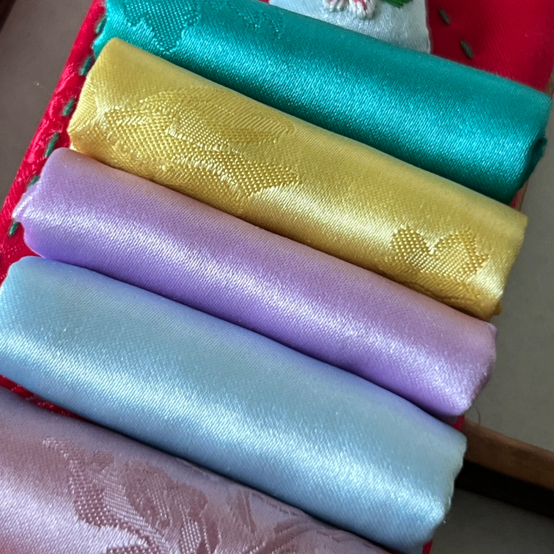 Norigae with Jade Longevity Charm, Layered Silk, and Bird-Flower Motif