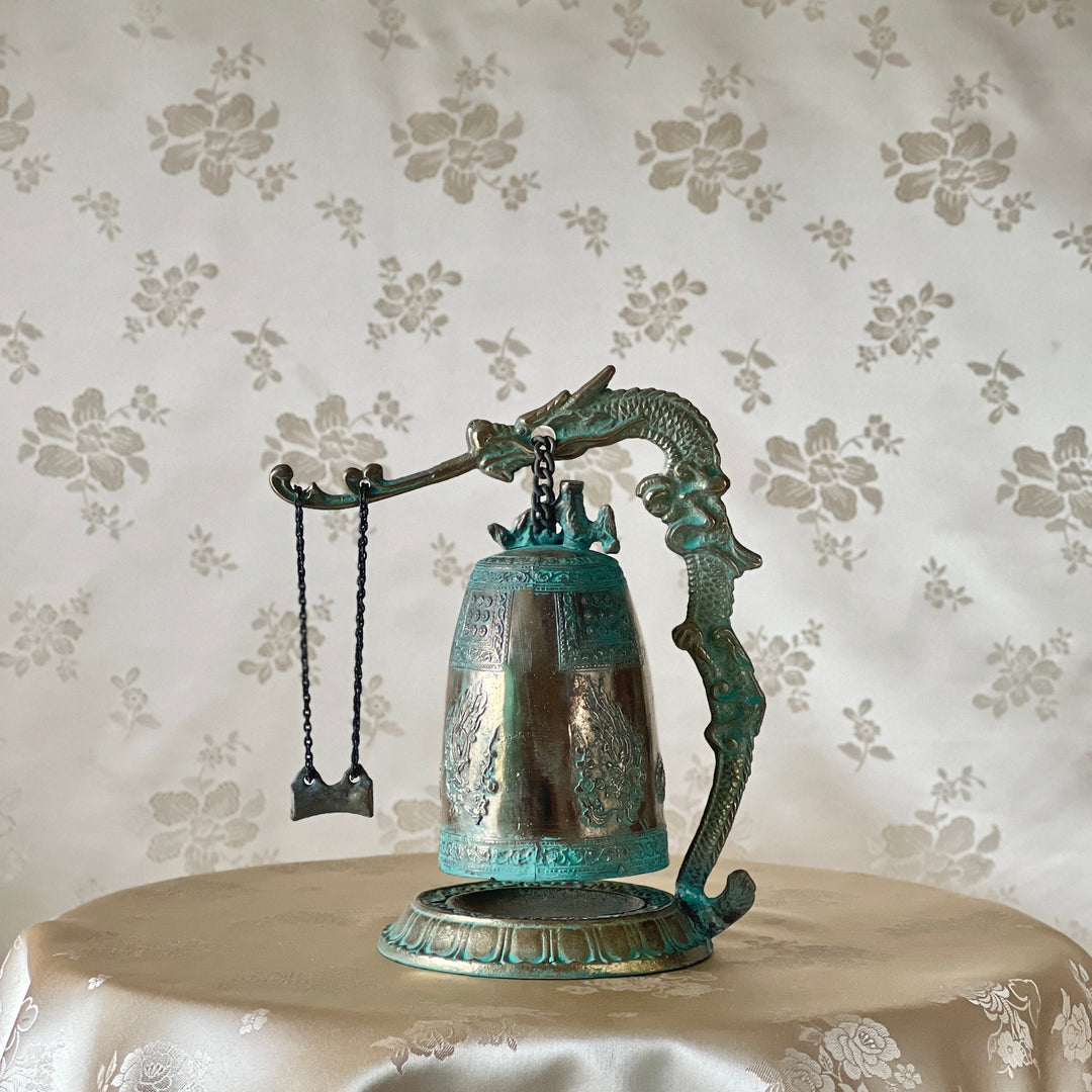 Miniature Light Brass Bell: Inspired by the Bell of King Seongdeok, Medium-Scale