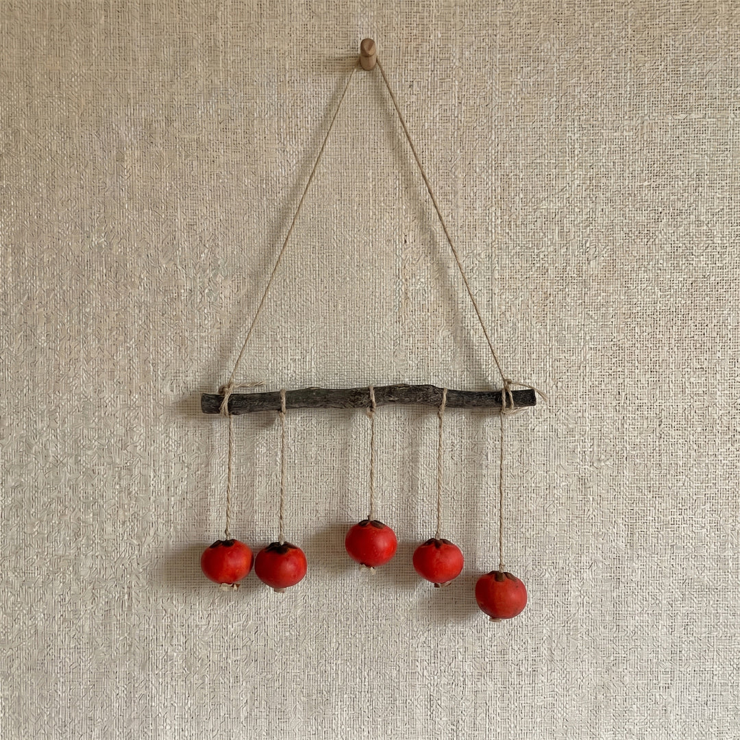 Ceramic Persimmon Wall Hanging: Blessing for Descendants and Learning