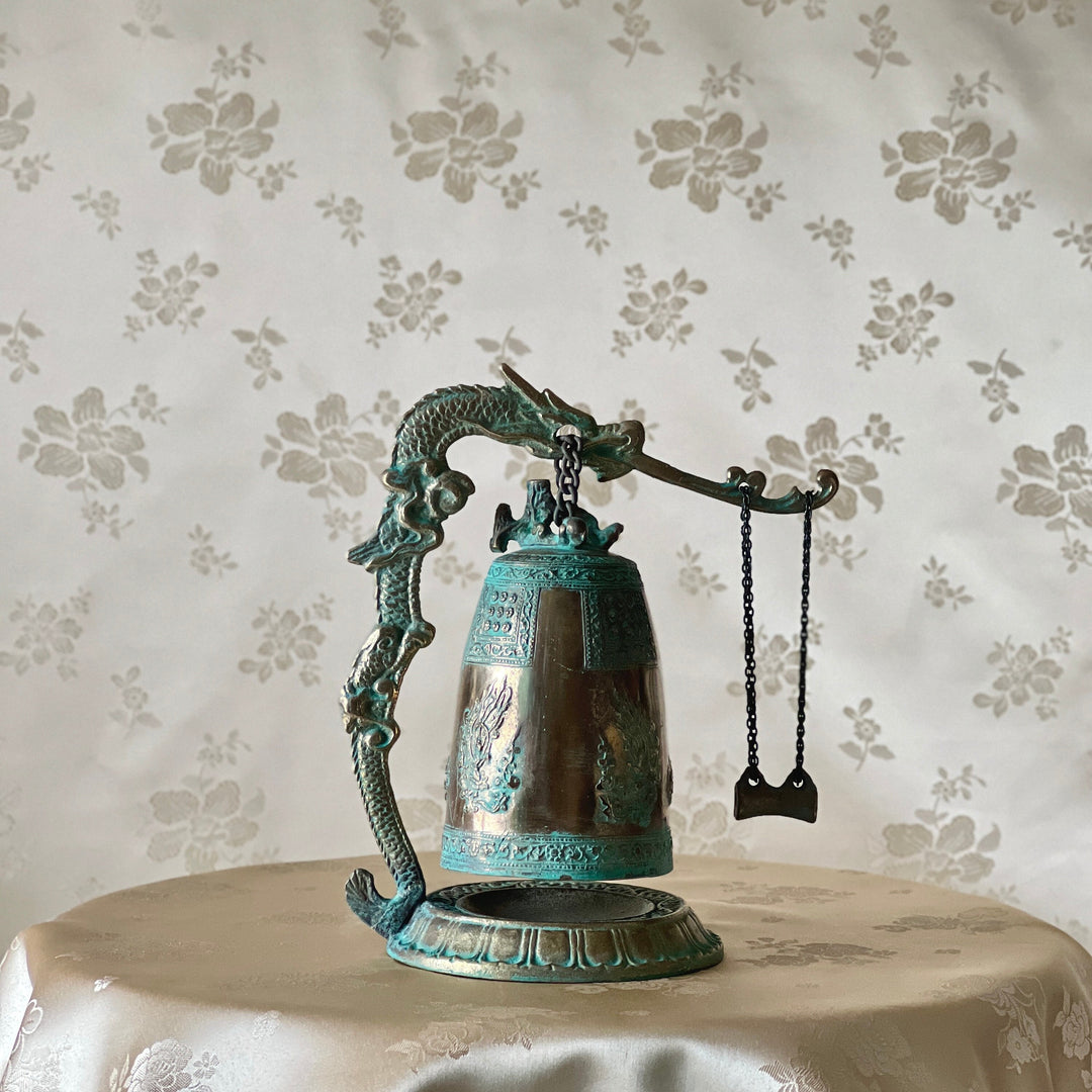 Miniature Light Brass Bell: Inspired by the Bell of King Seongdeok, Medium-Scale