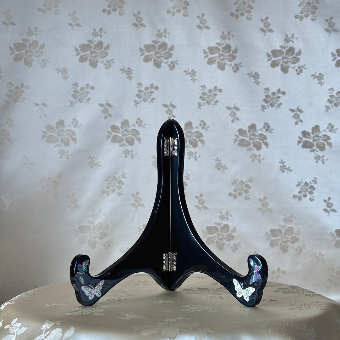 Mother of Pearl Octagonal Decorative Plate: Peony Motif on Abalone