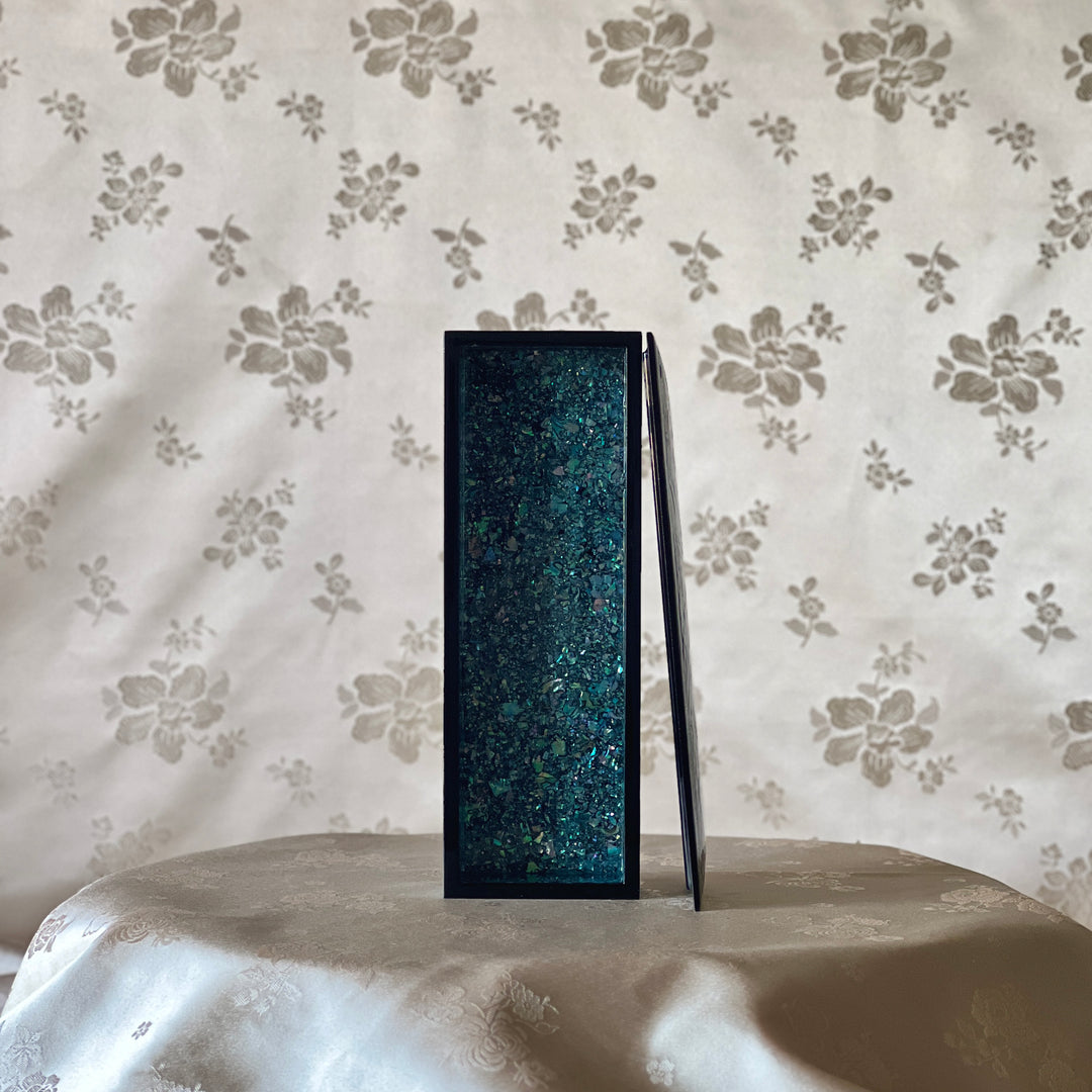 Mother-of-Pearl Stationary Box: Crane, Pine and Plum Blossom Motif