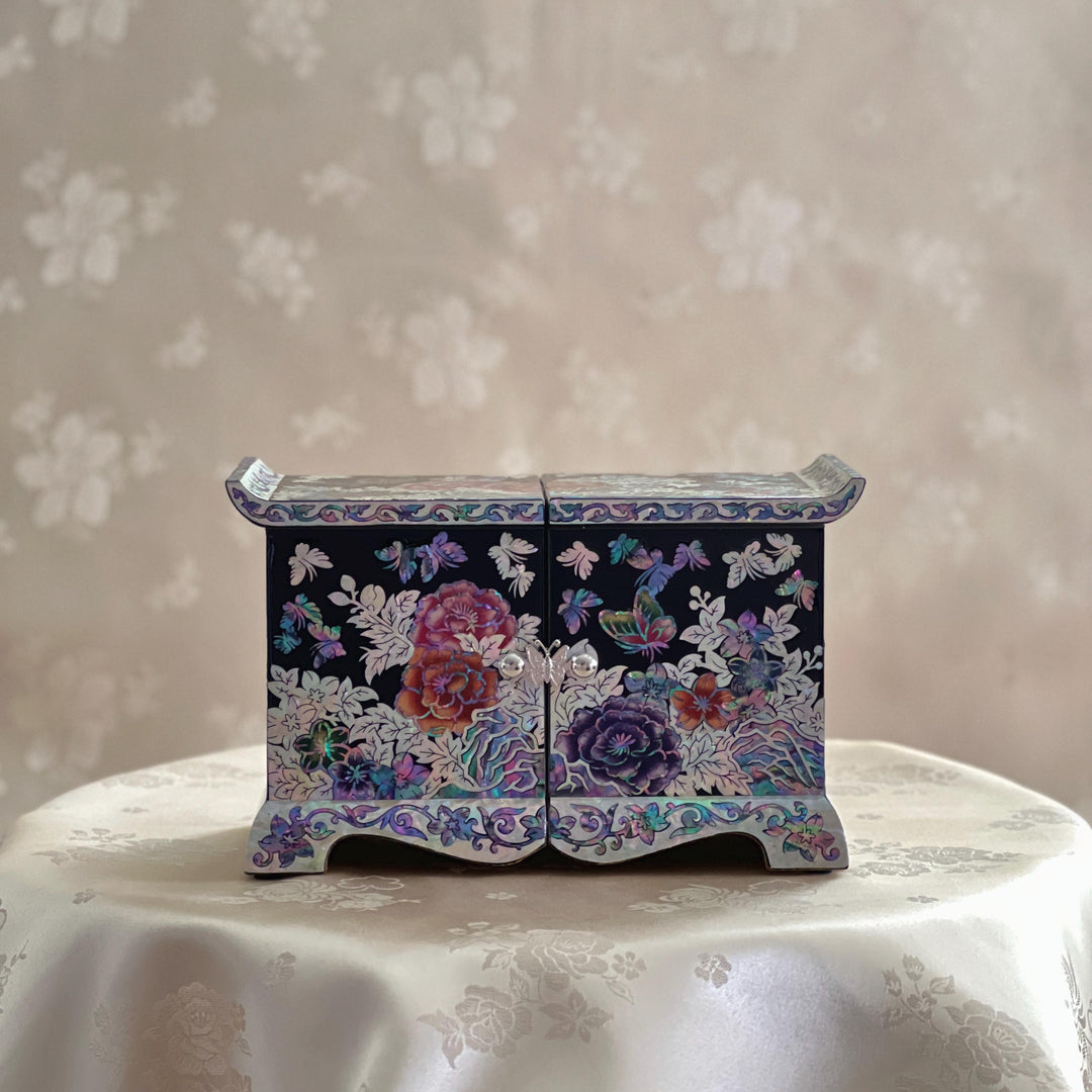 Mother of Pearl Jewelry Chest Pair: Scholar’s Desk Form