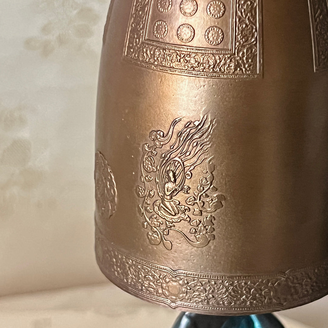 Bronze Bell on Crescent Moon Stand: Cheongwol Bell, Sacred Bell of King Seongdeok Motif