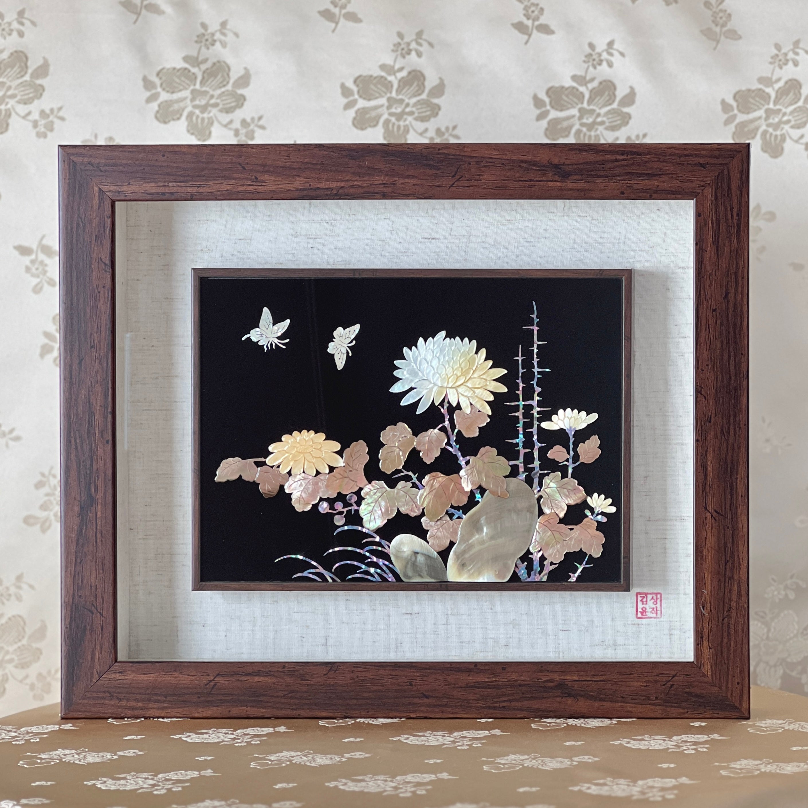 花と鳥 貝殻 絵画 アート 真珠 アート用品 花と鳥 貝殻 絵画 アート 真珠