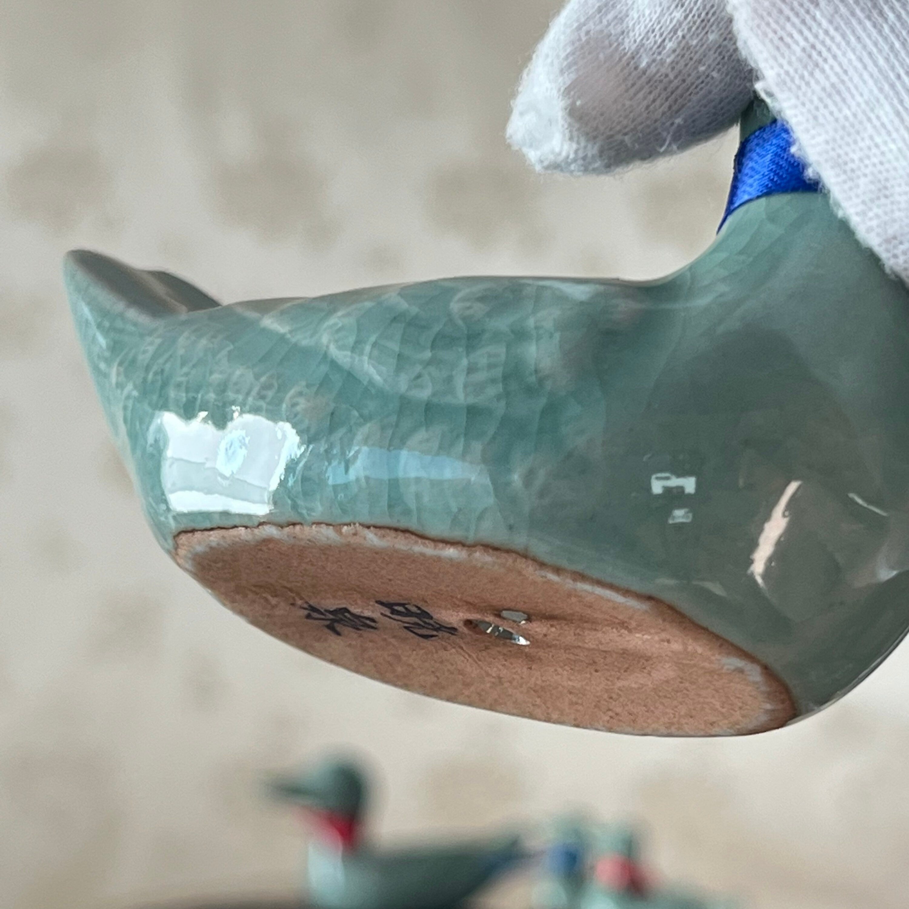 中国、民国時代のアヒルのフィギュア、青磁 【公式通販】