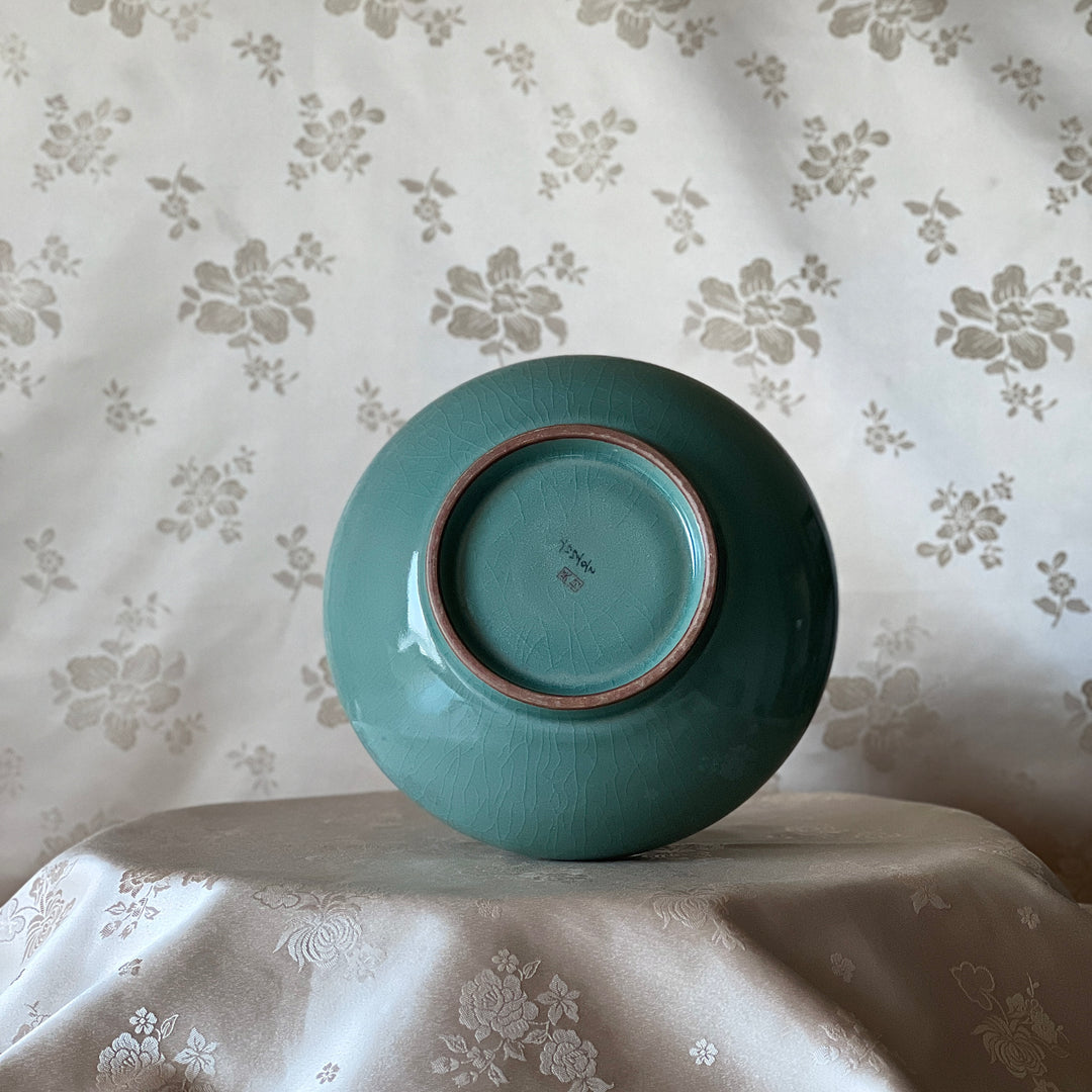 Handmade Korean Celadon Vase Minimalist Pottery Art