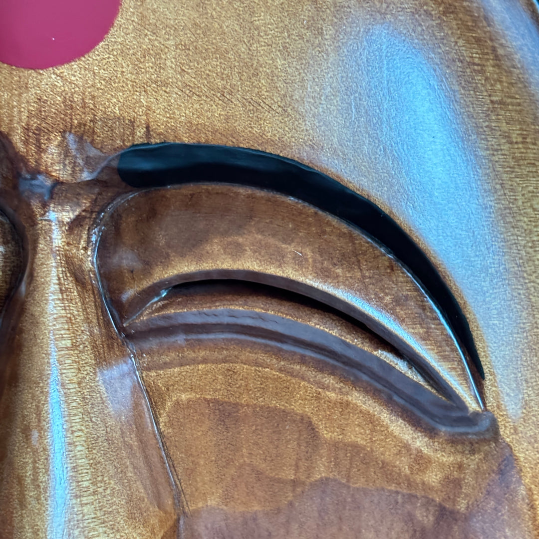 Wooden Hahoe Mask Set: Grand-Scale Nobleman and Bu-Ne Character for Wall Decor