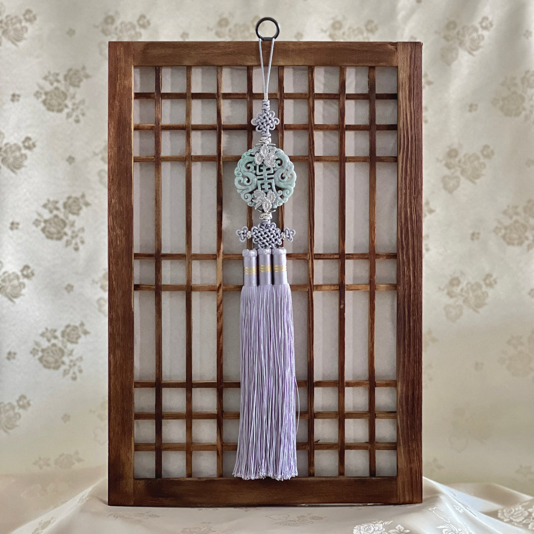 Jade Tessel Accessory and Ornament for Luck Including Frame Option (손수 옥 노리개)