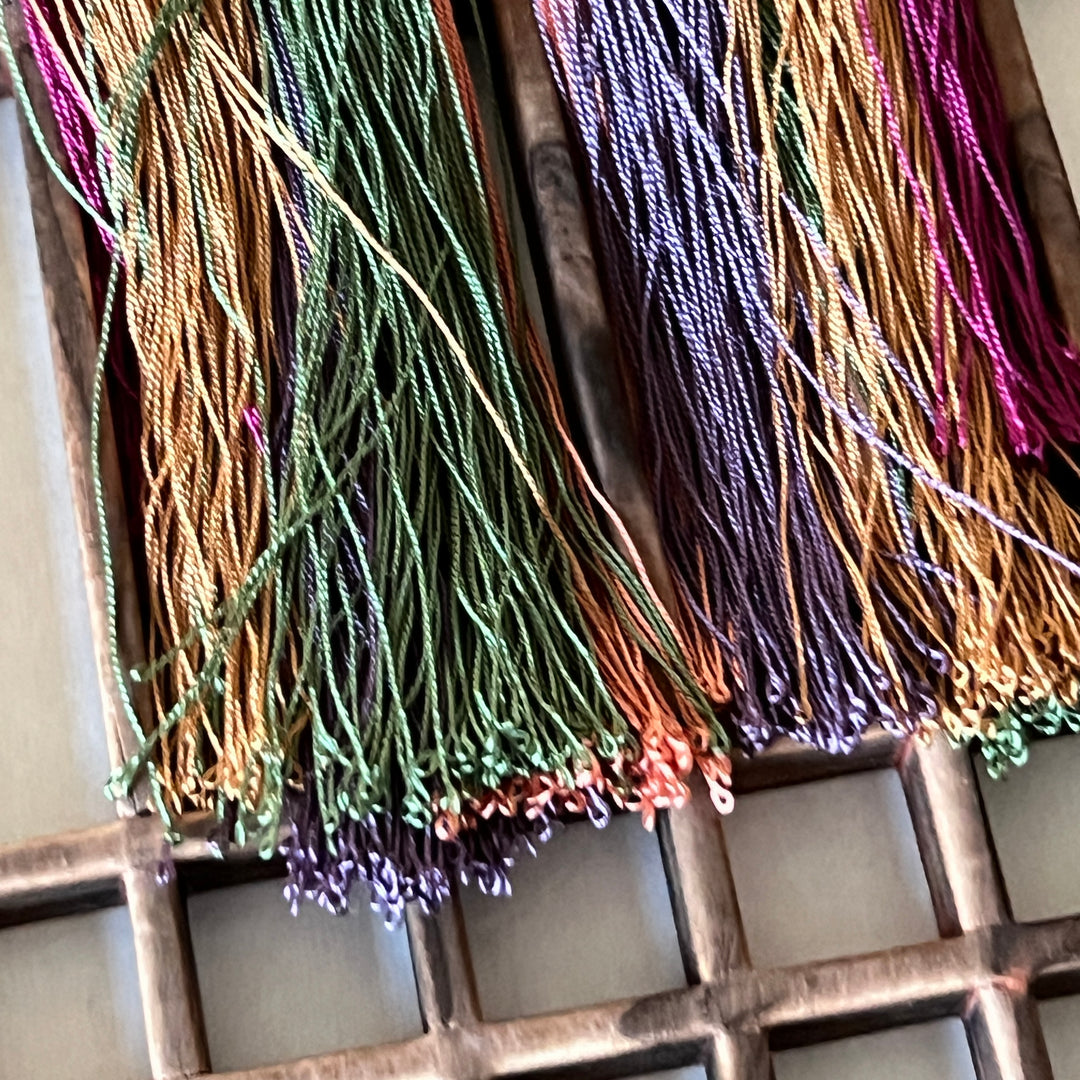 Silk Norigae: Embroidered Cicada with Ten Tassels