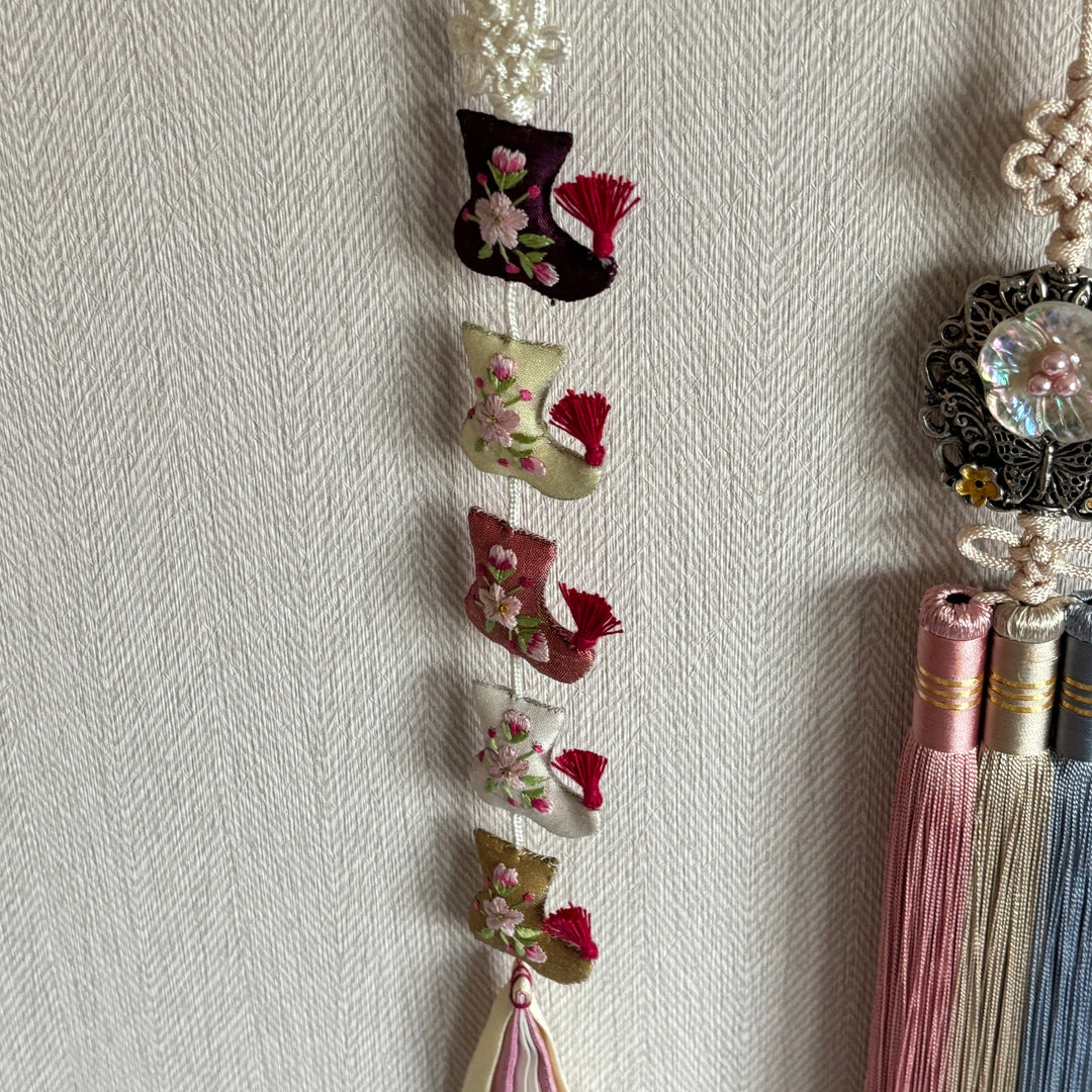 Gombangdae Wall Hanging: Curated Norigae Ornament Display