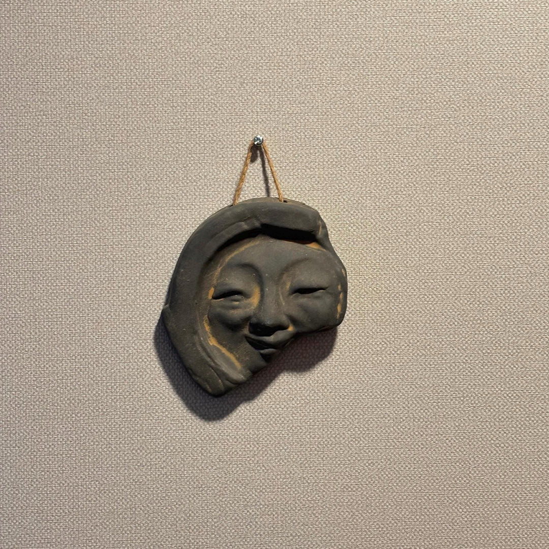 Silla Earthenware Roof-End Tile (Sumaksae): Smiling Human Face Motif
